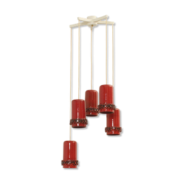 Ceralux cascade lamp by Hans Welling for Ceramano, Germany, 1960s