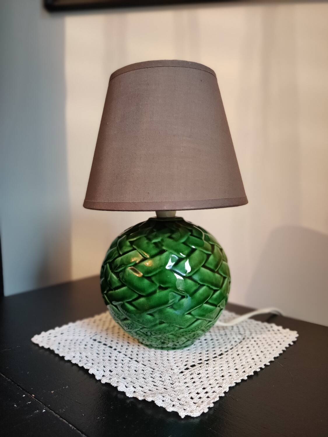 Braided ceramic lamp