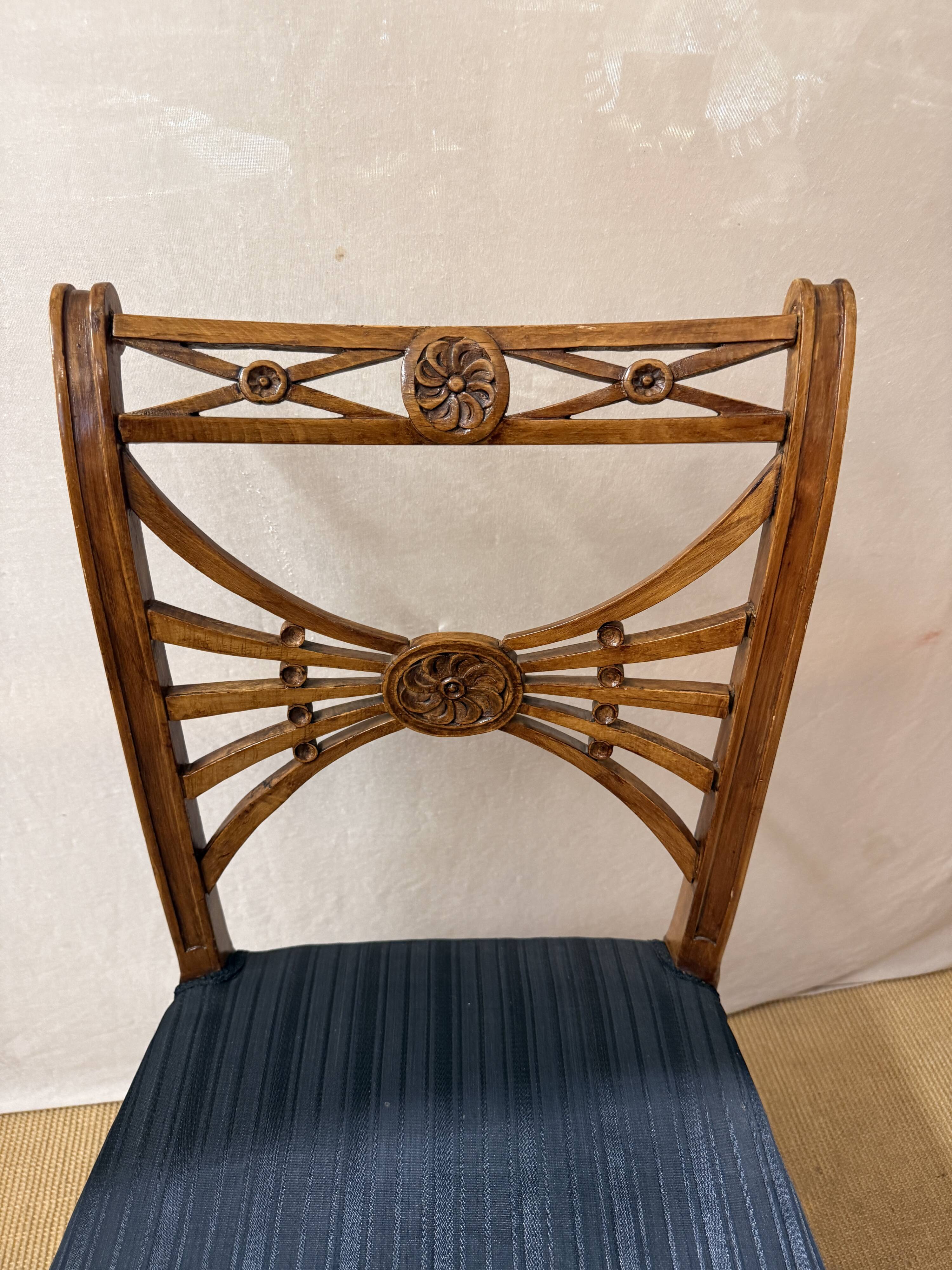 Set of 4 Neoclassical Dining Chairs by Friedrich Gottlob Hoffmann, Germany