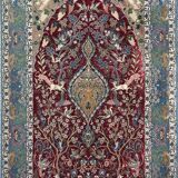 Isfahan wool and silk rug circa 1970 - 163x107cm