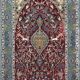 Tapis ispahan laine et soie vers 1970 - 163x107cm
