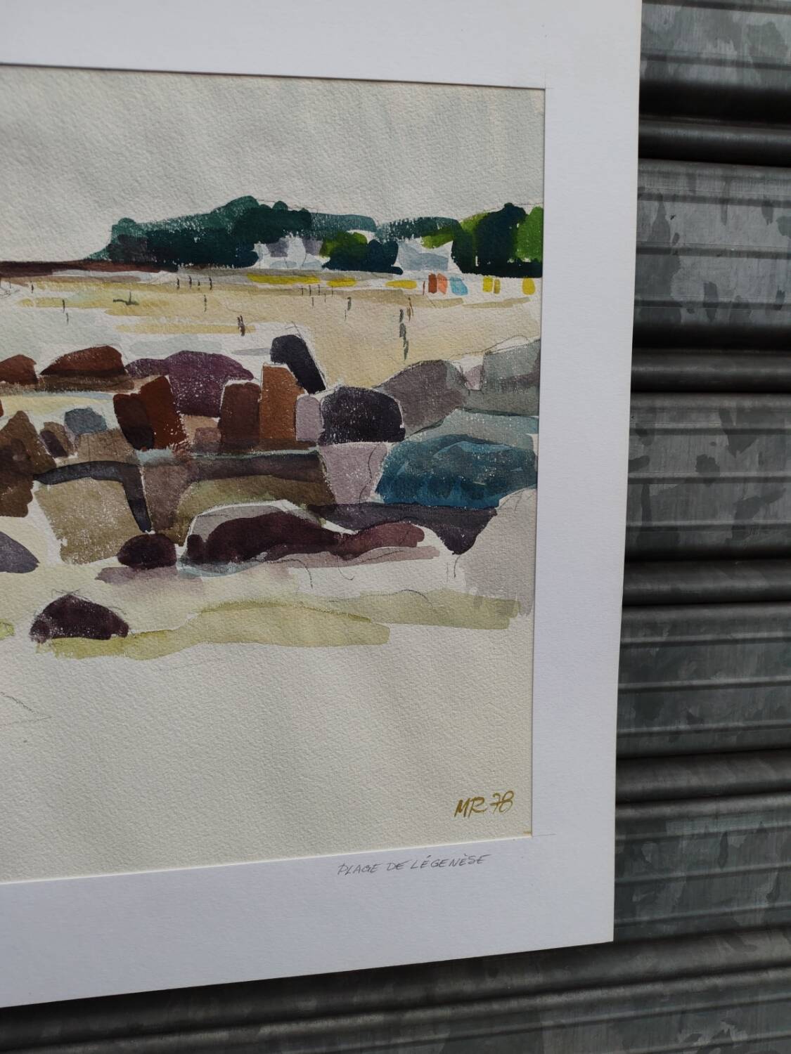 Watercolour by Michel Roubille, Carnac 1978.