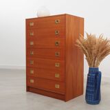 Teak chest of drawers, Danish design, 1970s, production: Denmark