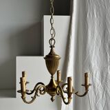 Lustre classique doré à 5 bras de lumière