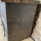 Metal and wood drawer unit