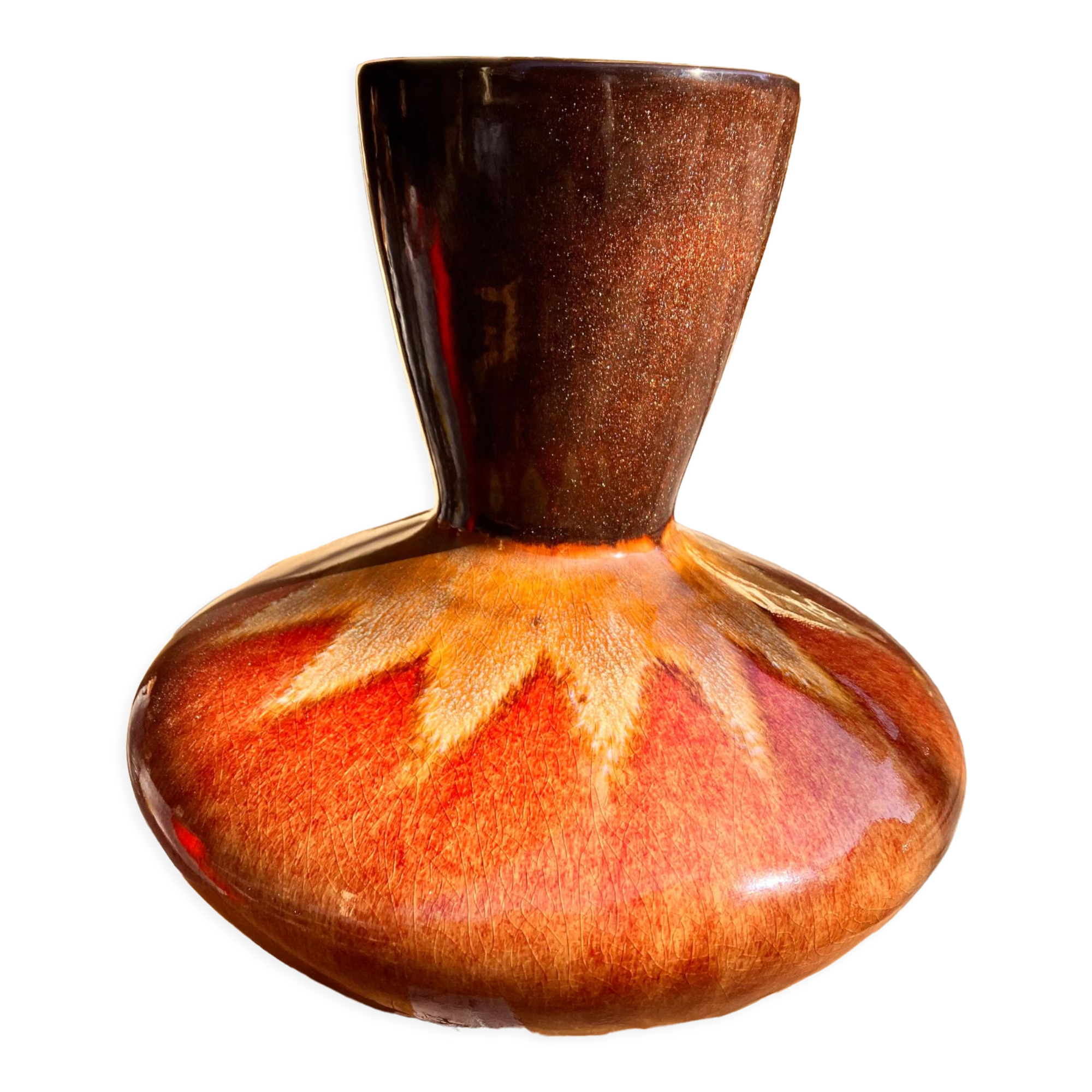 Vase Volcano orange