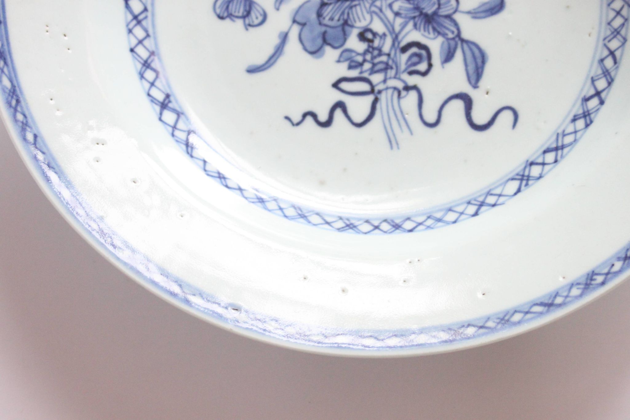 Assiette en porcelaine d'exportation Qianlong, Chine 18e