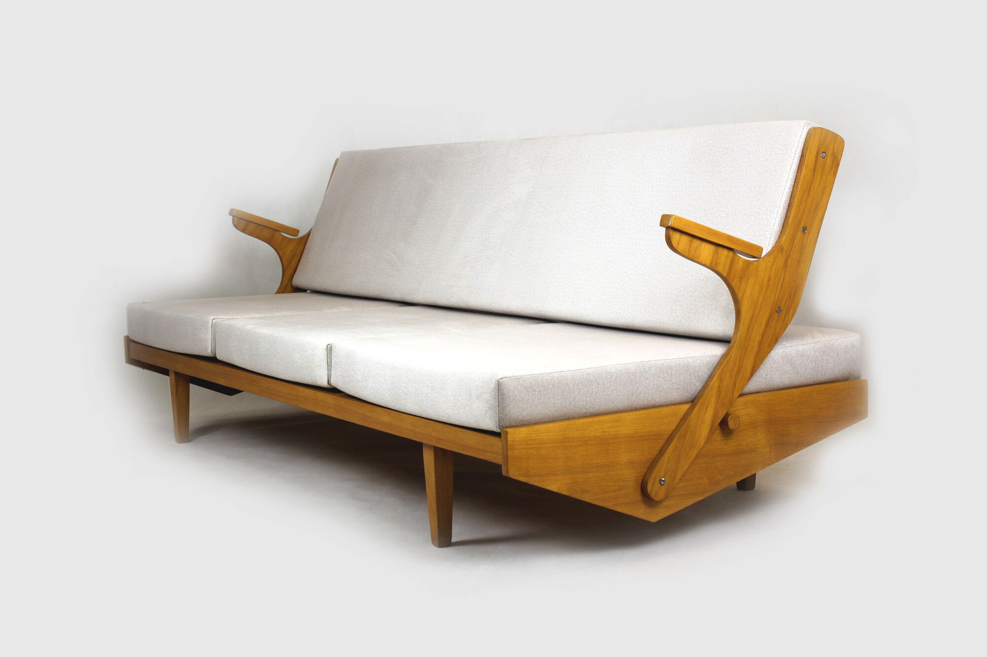 Restored Mid-Century Convertible Sofa from Opp Drevovyroba, 1970s