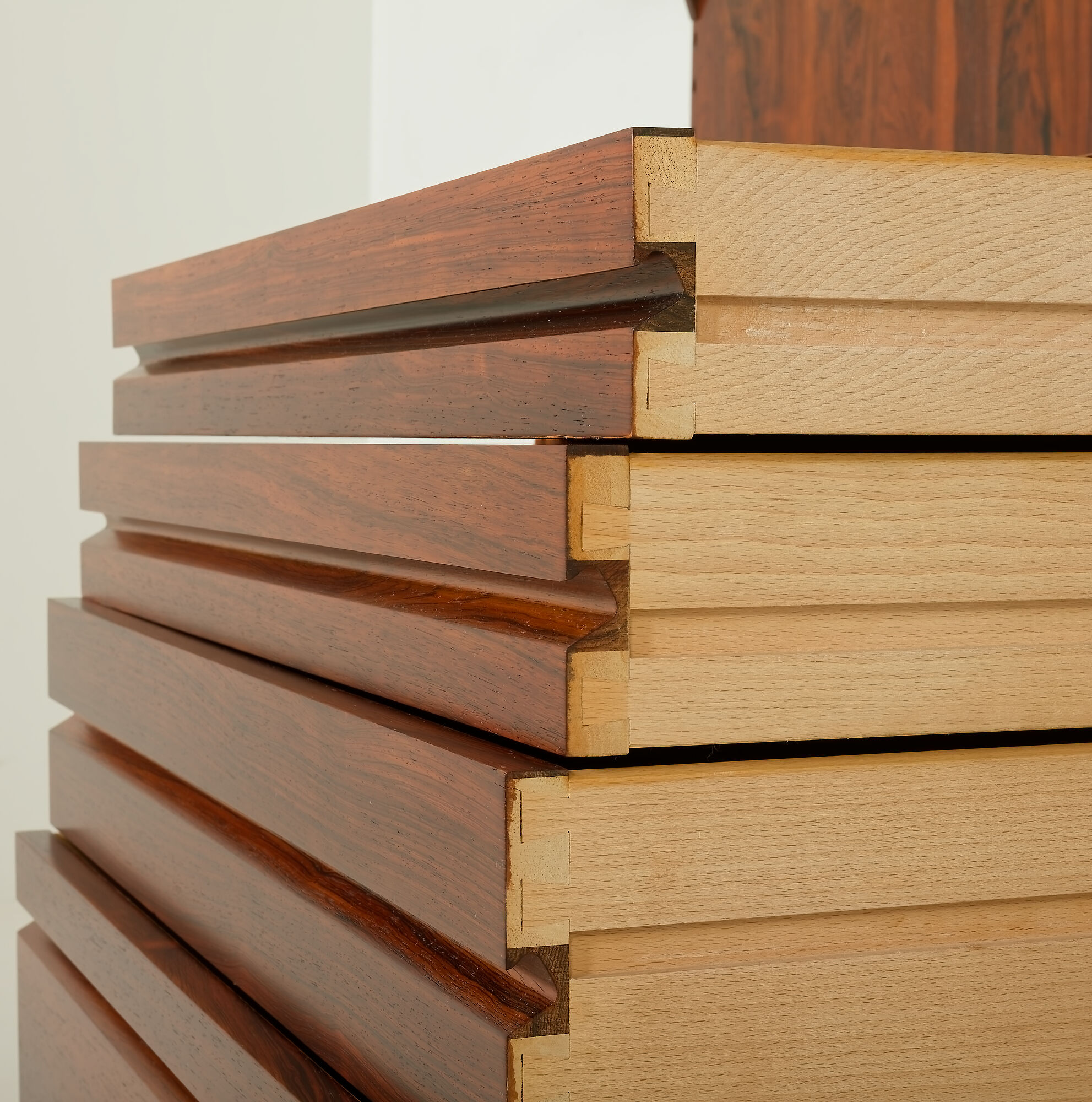 Poul Cadovius rosewood wall unit with back panels Cado, Denmark, 1960s