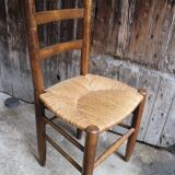 Série de 4 chaises paillées