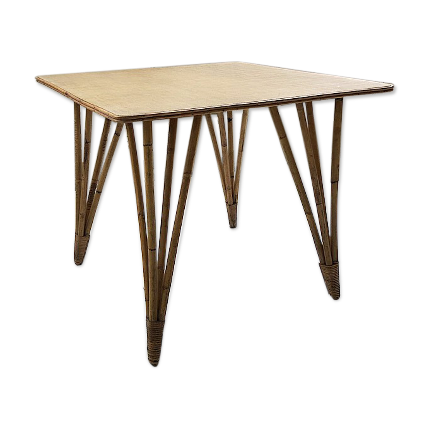 Vintage rattan meal table