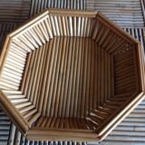 Octagonal bamboo basket