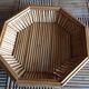 Octagonal bamboo basket