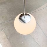 Vintage glass ball pendant lamp in German space style by Limburg.