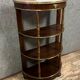 Parisian shelf Louis XVI style half-moon mahogany shape