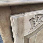 Louis XV sideboard renovated in raw oak and marquetry 3 doors 180cm