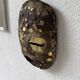 Ancient African mask Luba wood and shell