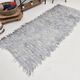 Wool gray turkish runner rug 262x96cm