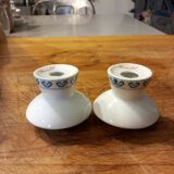 2 ceramic candle holders