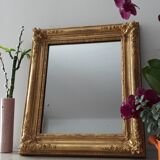 Golden romantic mirror with gold leaf