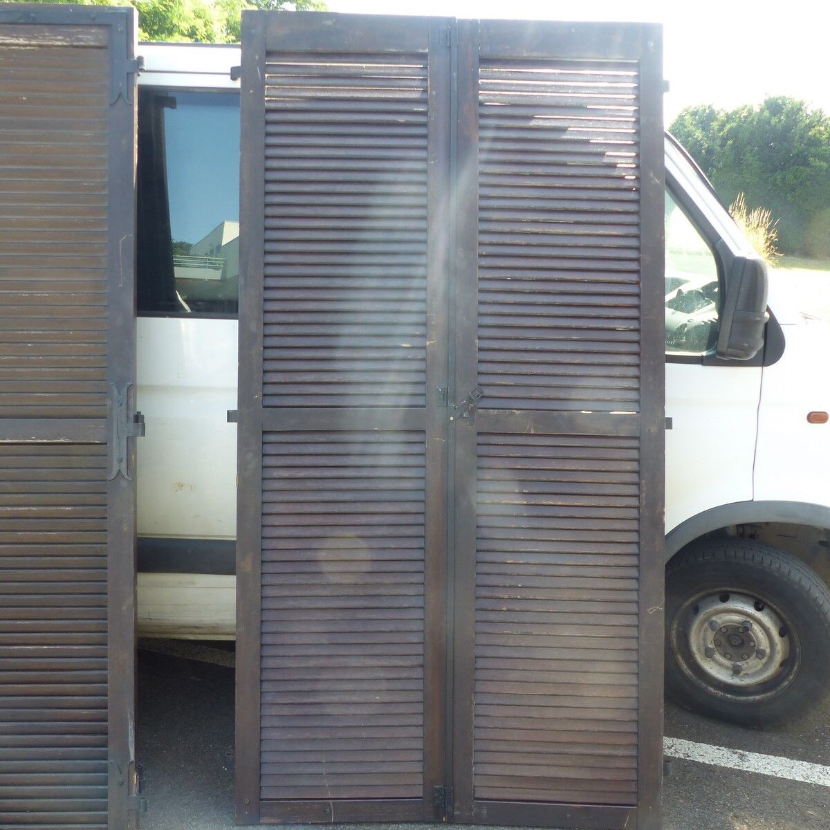 Wooden louvers 2 flaps