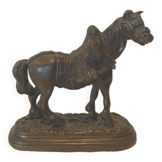 Bronze group "Draft horse on base" 19th century
