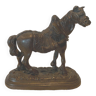 Groupe en bronze "Cheval de trait sur socle " XIX siècle