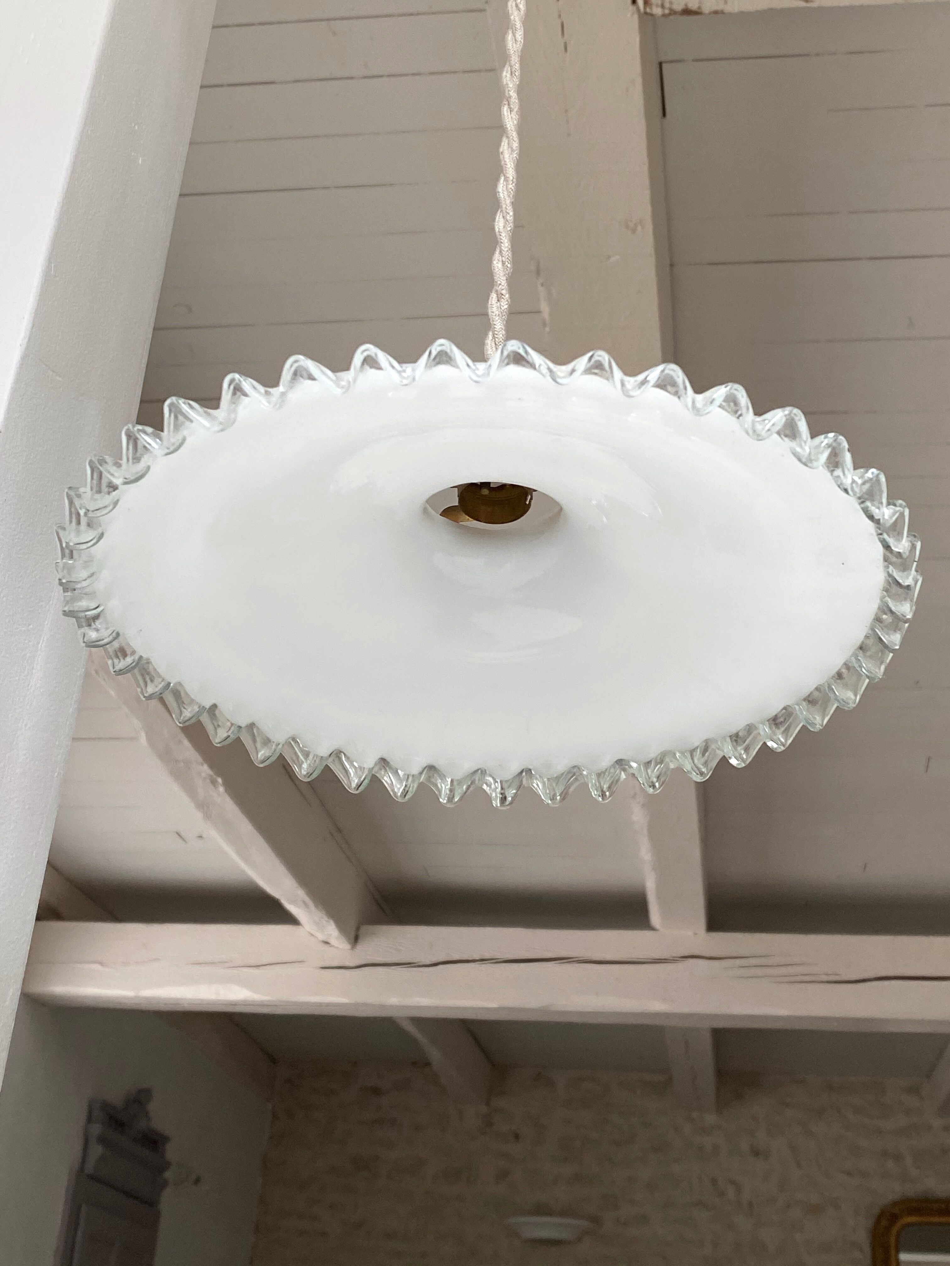 Opaline pendant light