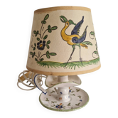 Petite Lampe En Faience Martres Tolosane Signé Matet
