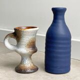 Set of 2 vintage ceramic vases Vest van Woerden Dutch mid image 1  Set of 2 vintage ceramic vases Ve