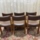 Série de 6 chaises dans le goût de Regain assises cuir