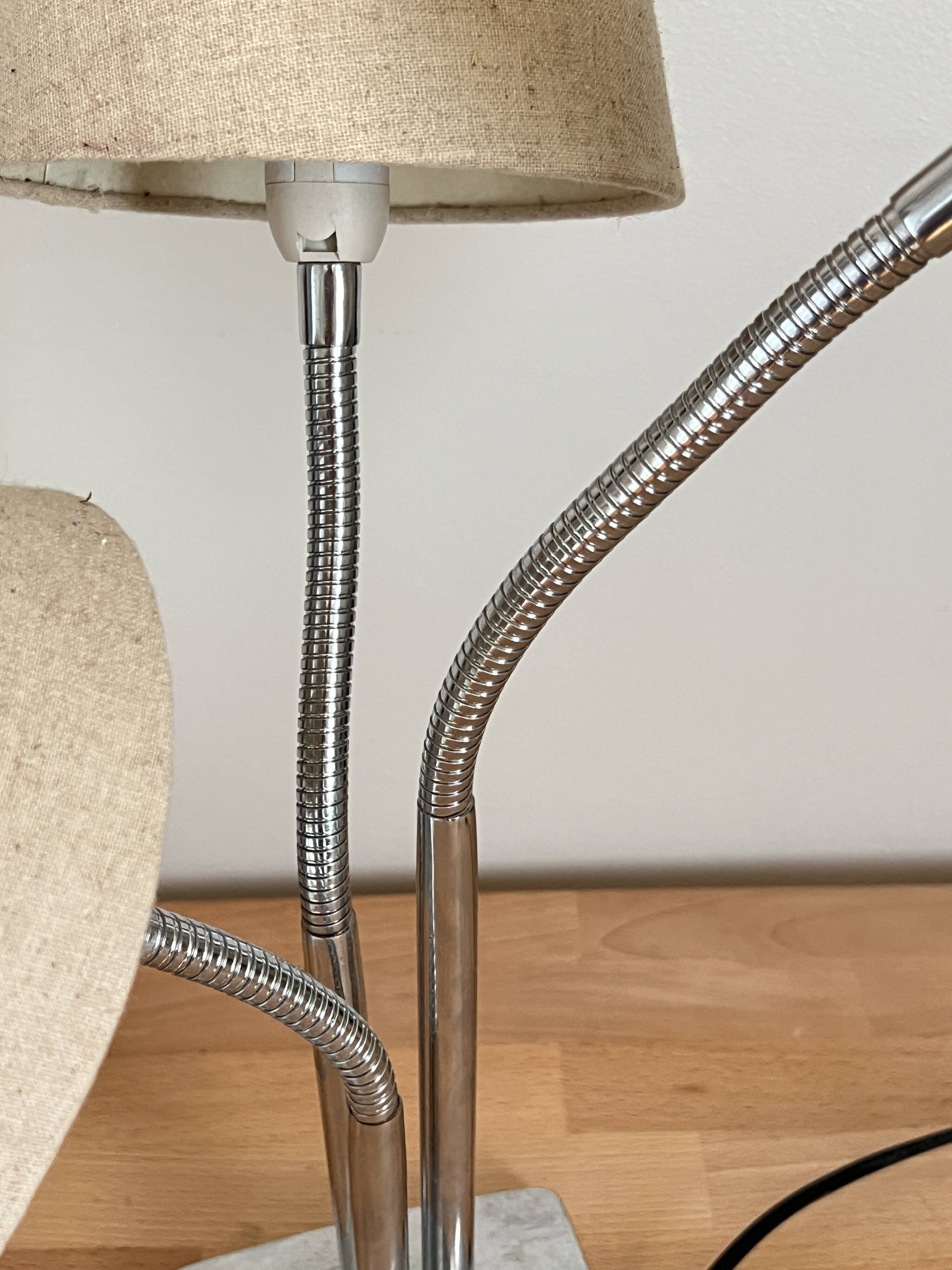 Vintage table lamp with 3 lampshades