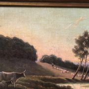 Landscape painting of Tuscany Italy