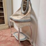 Wicker and rattan dressing table