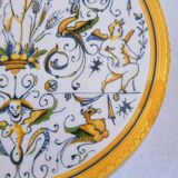 Vintage Italian raised plate in hand-painted ceramic.