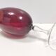 Vintage Crimson Hand-Blown Glass Vase, Empoli, Italy