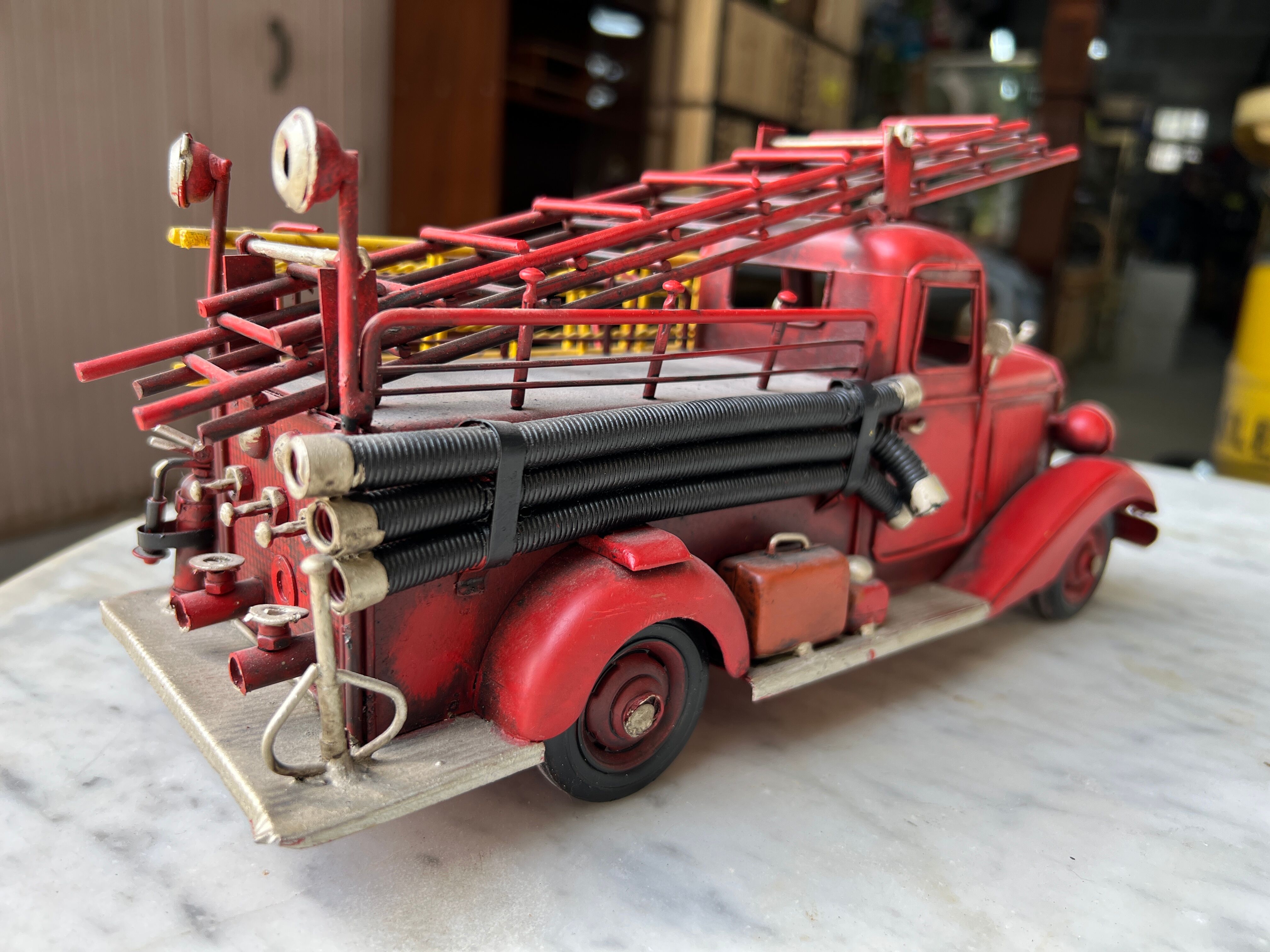 Vintage metal fire truck