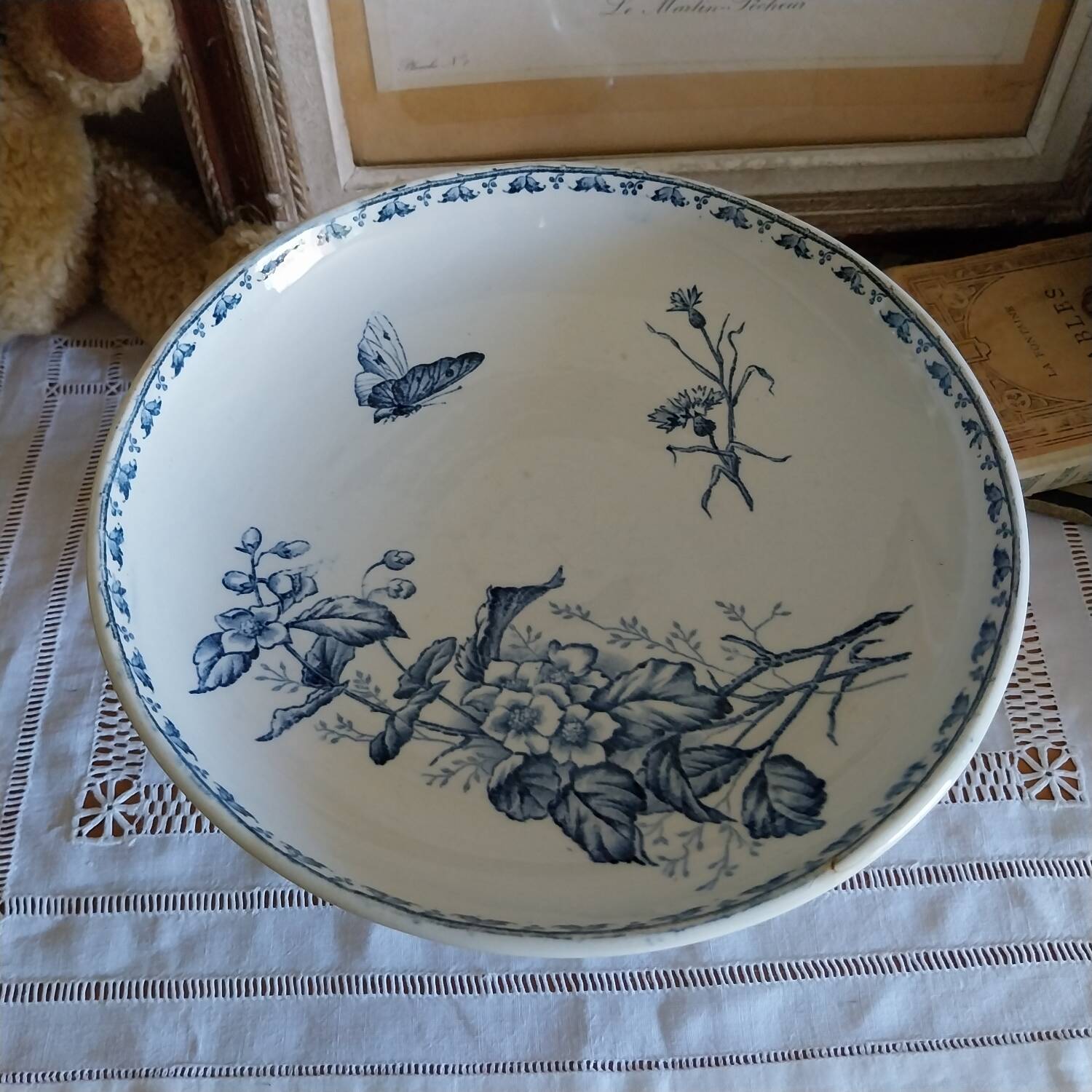 Iron earth compotier Sarreguemines model Carmen