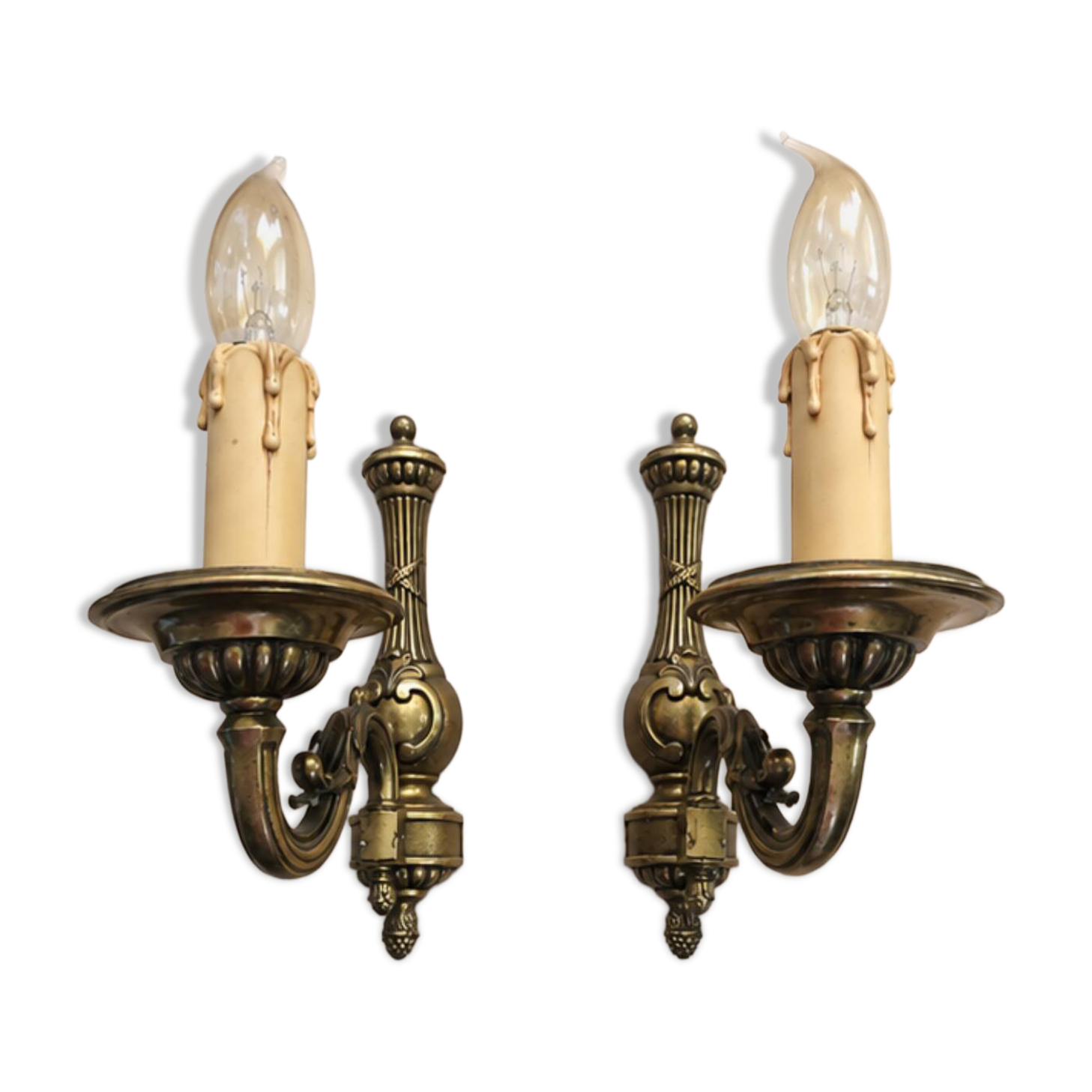 Paire d’appliques bronze véritable