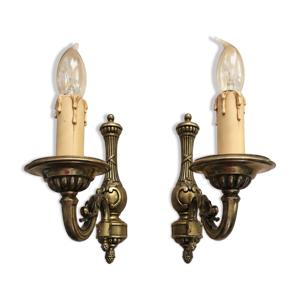 Paire d’appliques bronze