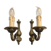 Paire d’appliques bronze véritable