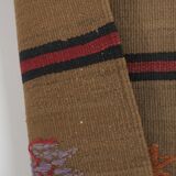 Striped Narrow Turkish Kilim Runner Rug