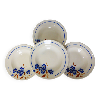 4 vintage Badonviller soup plates 211246
