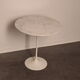 Coffee or side table in white marble by Eero Saarinen for Knoll