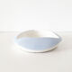 Empty pocket in white and sky blue ceramic 1950