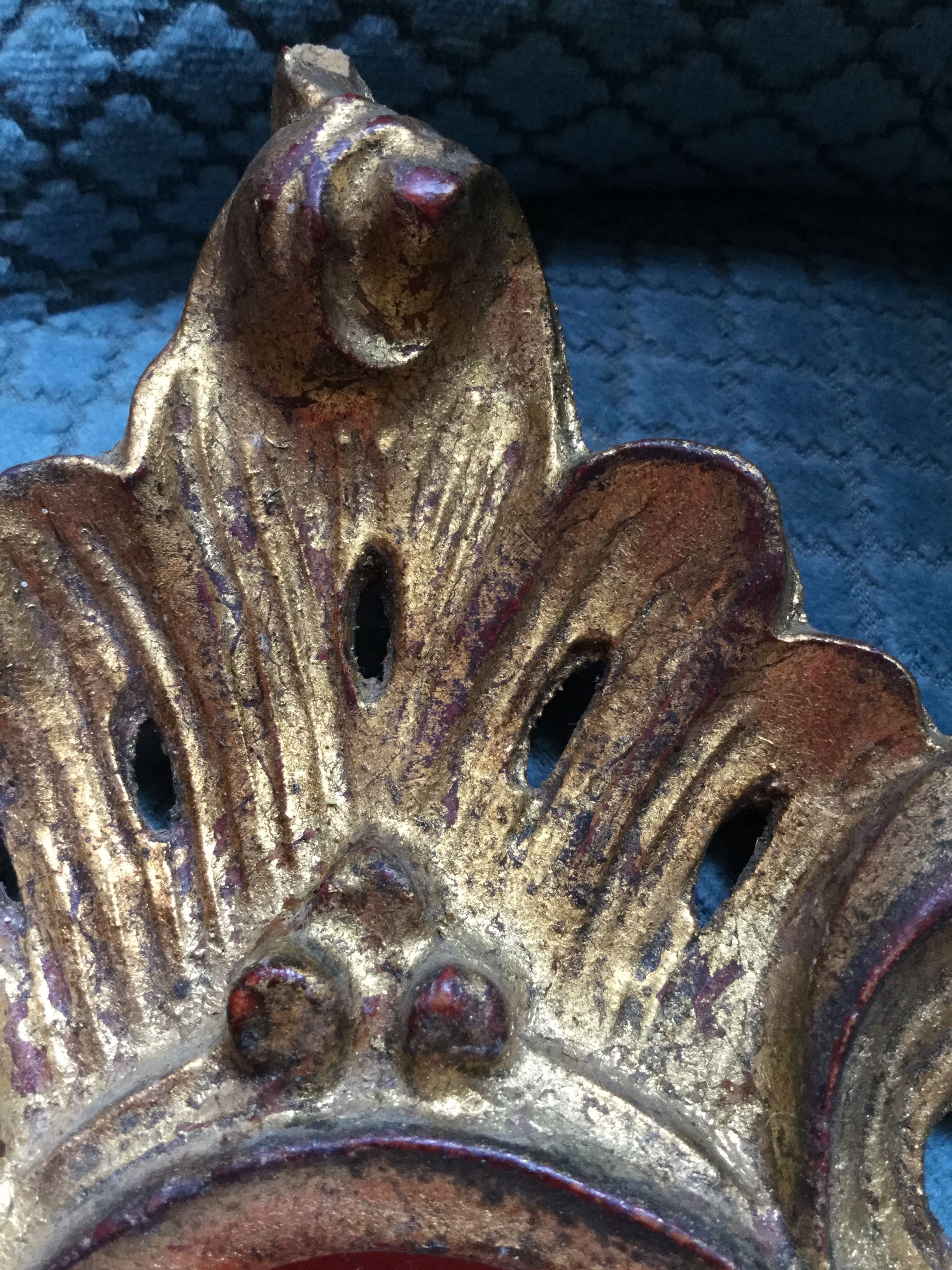 Small mirror style Louis XV gilded 21x32cm