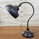 Antique brass Art Nouveau desk lamp (glass diamonds)