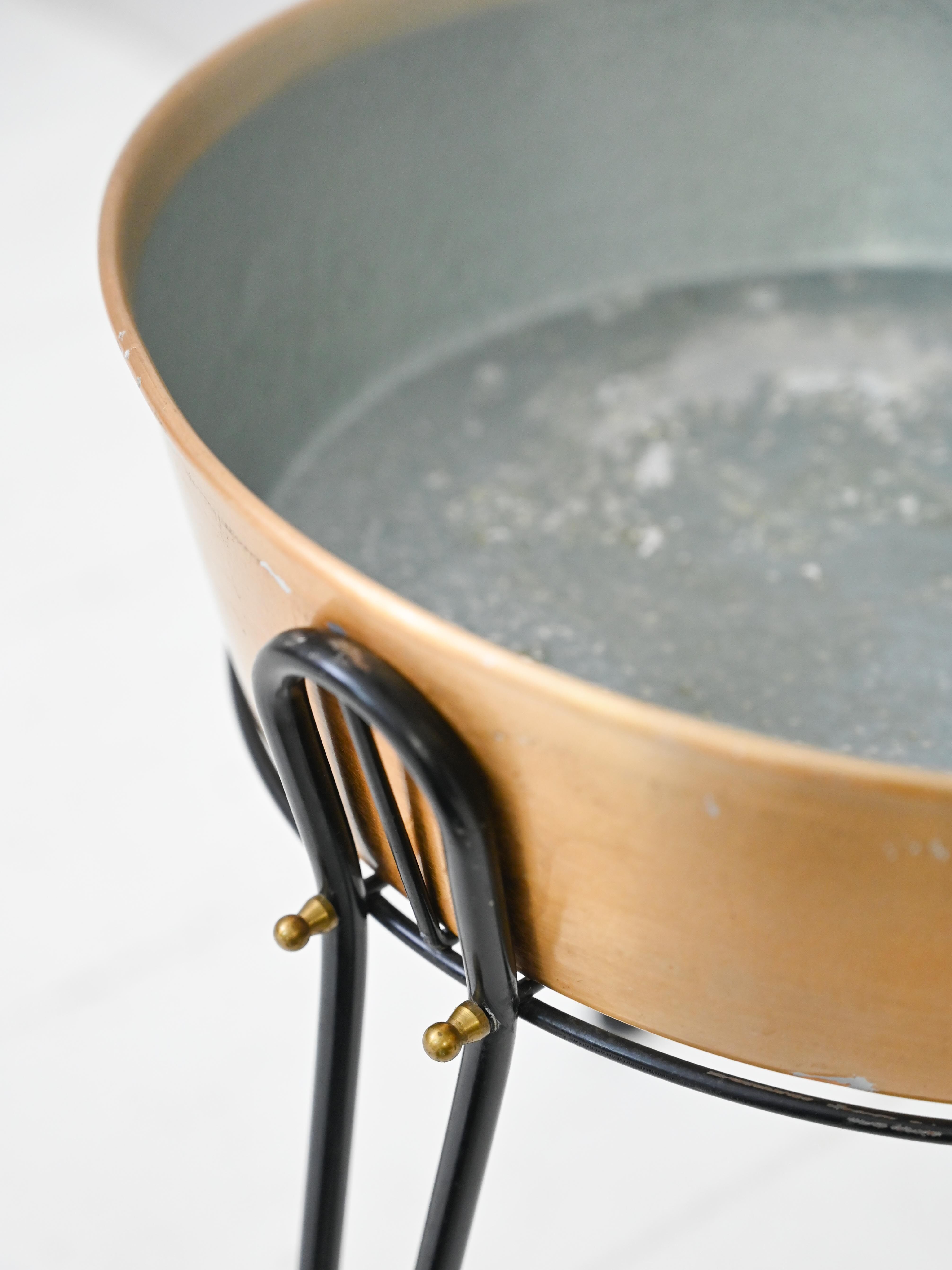 Vintage metal planter