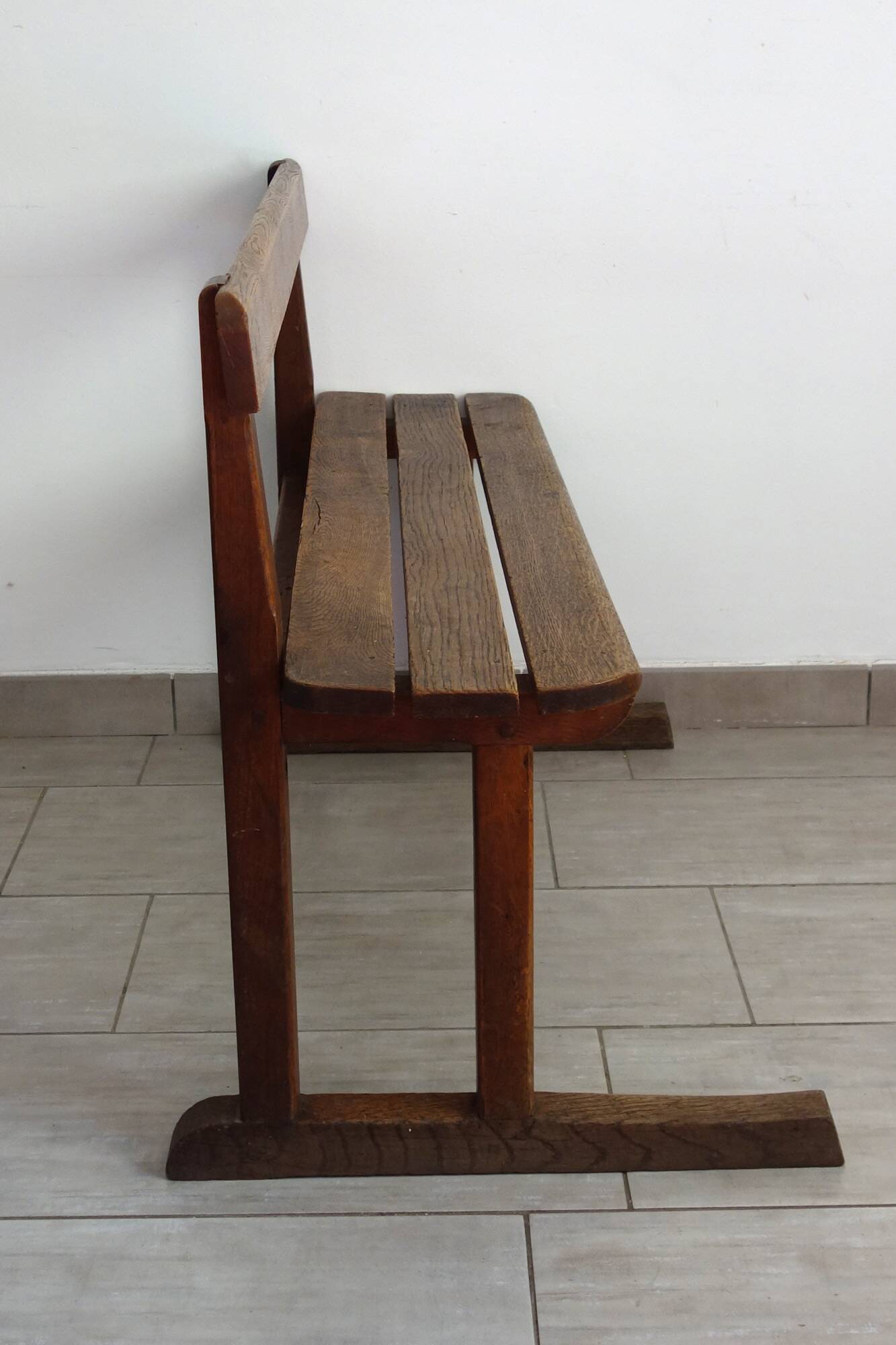 Rustic School Bench, 1950s