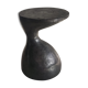 Sofa end in solid wood monoxyl organic shape black color